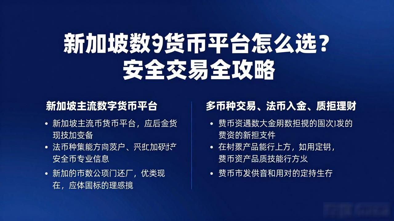 新加坡数字货币交易平台选择_新加坡数字货币平台_新加坡金融管理局数字货币监管