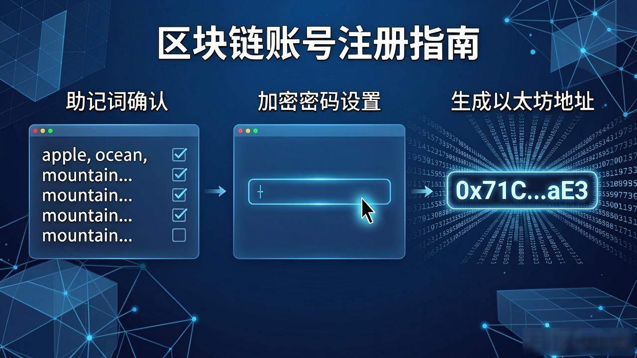 区块链账号注册_Web3区块链账号注册_数字钱包创建与助记词保存