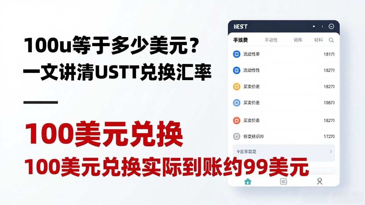 100u数字货币等于多少美金_加密货币新手搞懂USDT是什么 USDT锚定美元的稳定币机制 正规交易平台USDT兑换差价注意事项